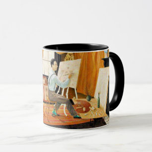 Caneca Raviliar - Edward Bawden trabalhando em seu estúdi