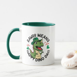 Caneca Rawrr Significa Feliz Dia Dino