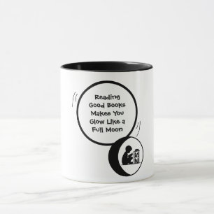 Caneca Reading Makes You Shine