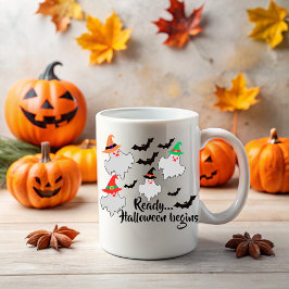 Caneca "Ready, Halloween begins",