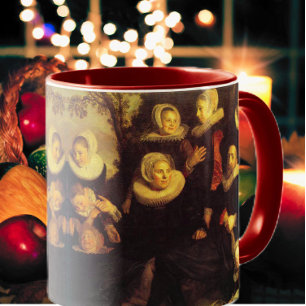 Caneca Reagrupamento familiar renascentista pintura em re