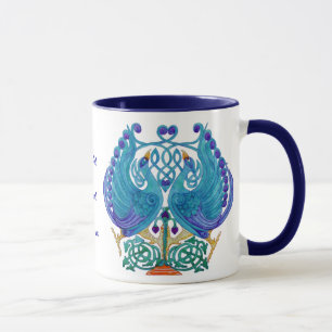 Caneca real da campainha dos pavões celtas