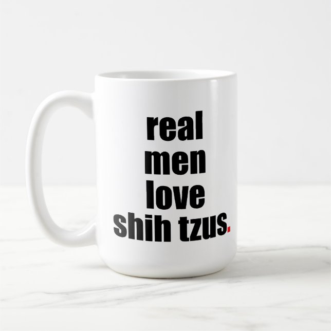 Caneca real de Shih Tzus do amor dos homens (Esquerda)