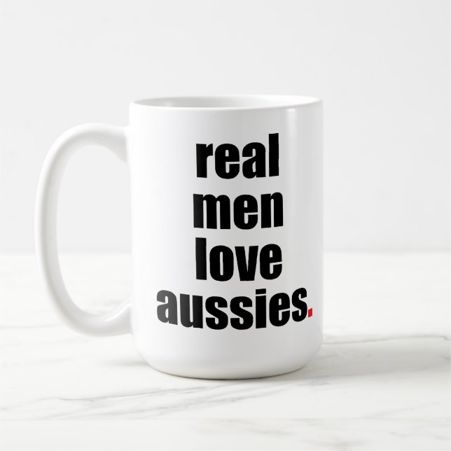 Caneca real dos Aussies do amor dos homens (Esquerda)