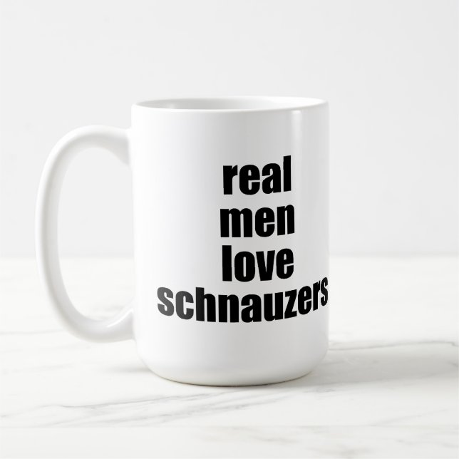 Caneca real dos Schnauzers do amor dos homens (Esquerda)