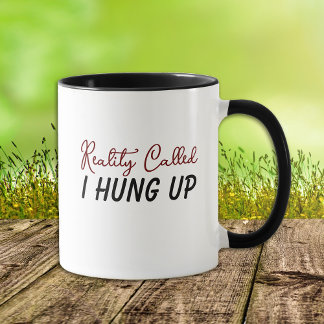 Caneca Realidade Engraçada Chamada Monograma