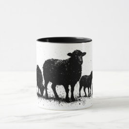 Caneca Rebanho em Silhueta Tinta de Ovelhas de Órcades