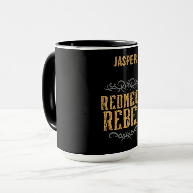 Caneca Rebel do Redneck Personalizado (Frente Esquerda)