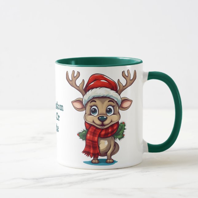 Caneca Rebelde com a festa de Natal do Santa Hat Scarf (Direita)