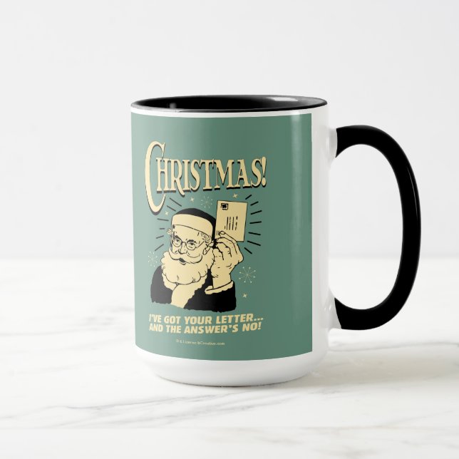 Caneca Recebi Sua Carta. A resposta é não (Direita)