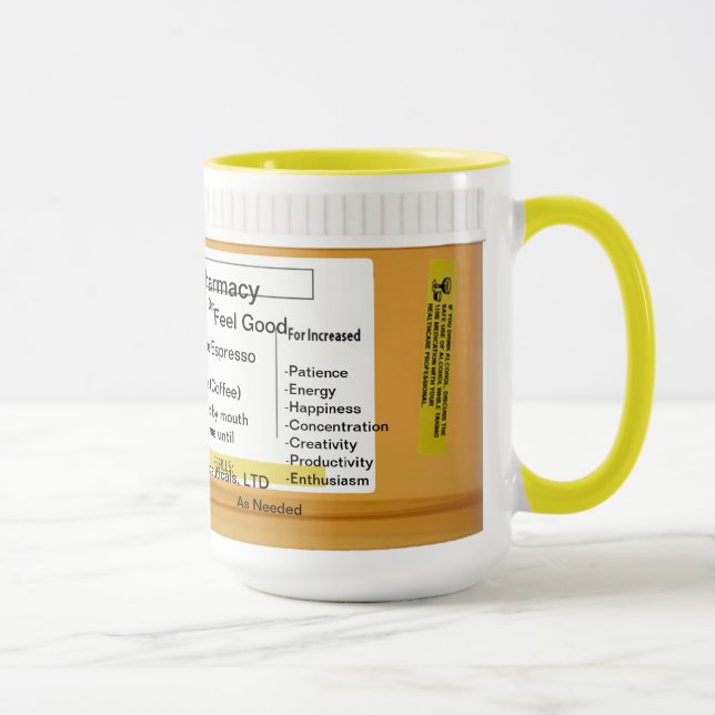 Caneca Receita de Café Mug Personalizável RX (Direita)