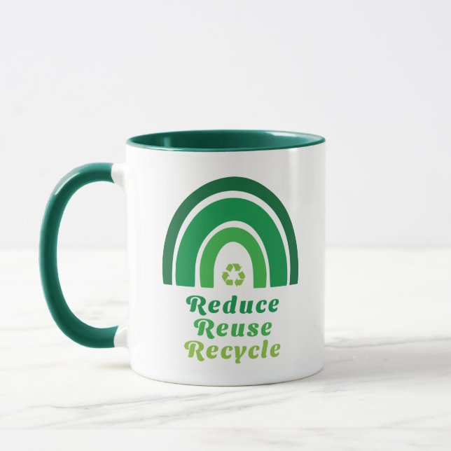 Caneca Reciclar de Reutilização Ambiental do Arco-Íris Ve (Esquerda)