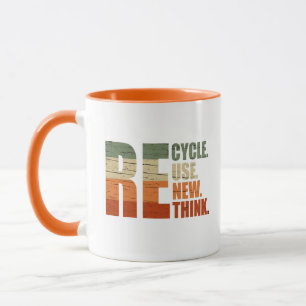 Caneca Reciclar reduzir reutilização repensar