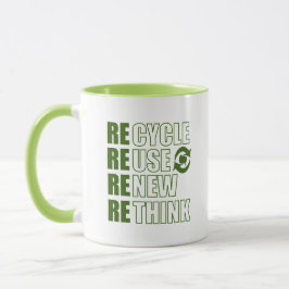 Caneca Reciclar reduzir reutilização repensar