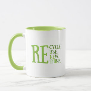 Caneca Reciclar reduzir reutilização repensar