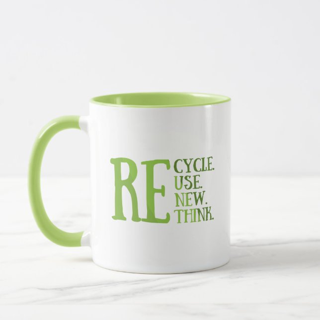 Caneca Reciclar reduzir reutilização repensar (Esquerda)