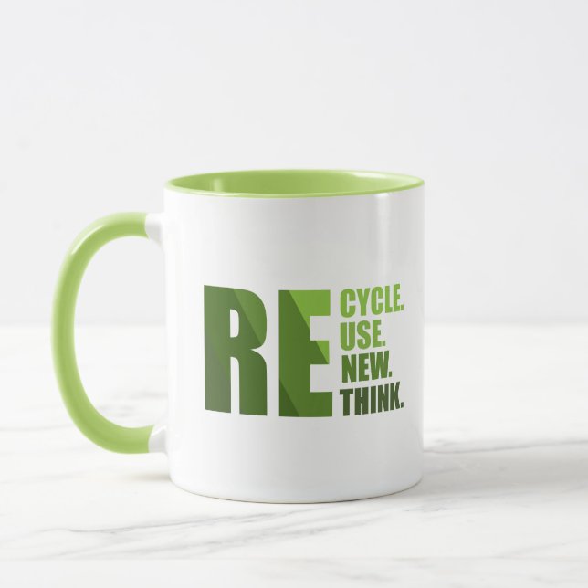 Caneca Reciclar reduzir reutilização repensar (Esquerda)