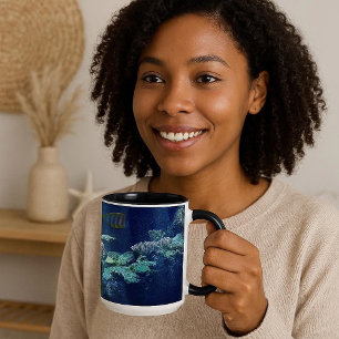 Caneca Recife de Coral Colorido Peixes Tropicais O