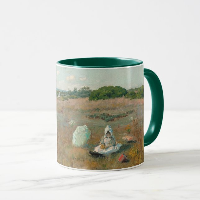 Caneca Recolhendo flores do outono, 1894-5 (óleo em (Frente Esquerda)