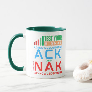 Caneca Reconhecimento ACK e NAK em Redes de Dados