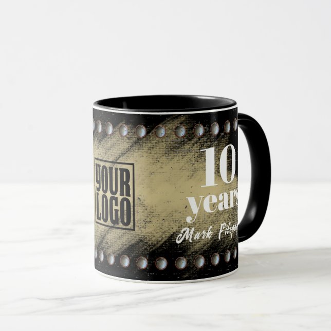 Caneca Reconhecimento de aniversário do funcionário de Fa (Frente Esquerda)
