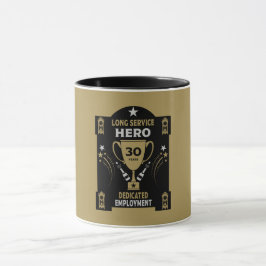 Caneca Reconhecimento do Serviço de Emprego Longo 30 anos