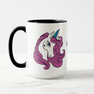 Caneca Recortar imagens de nome personalizado Unicorn