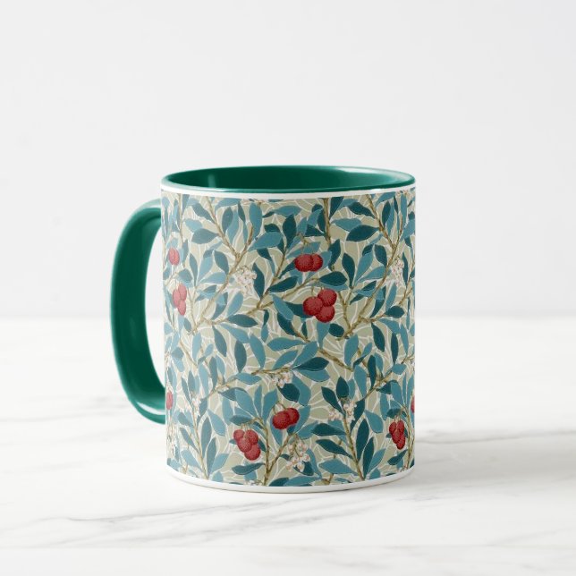 Caneca Red Berry Tree, William Morris (Frente Esquerda)