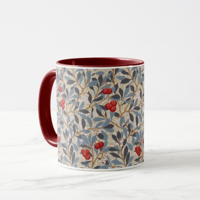 Caneca Red Berry Tree, William Morris (Frente Esquerda)