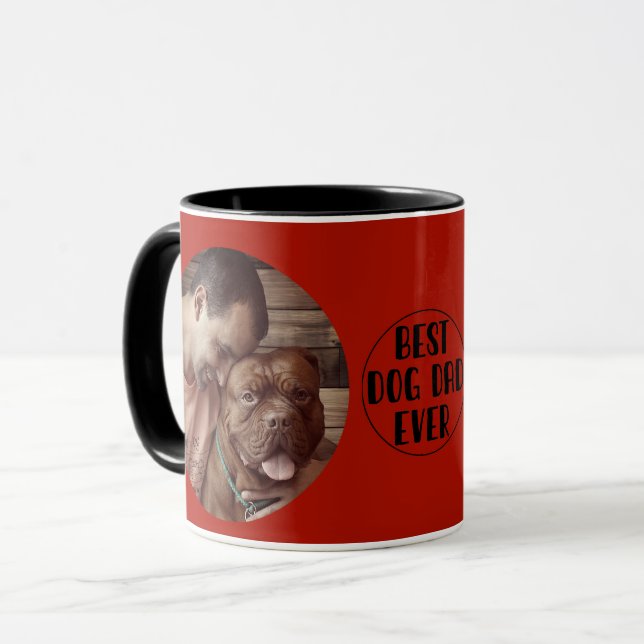 Caneca Red Best Dog Cog Coffee Alguma Vez Personalizado (Frente Esquerda)
