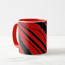 Caneca Red Black Animal Print Red Combo