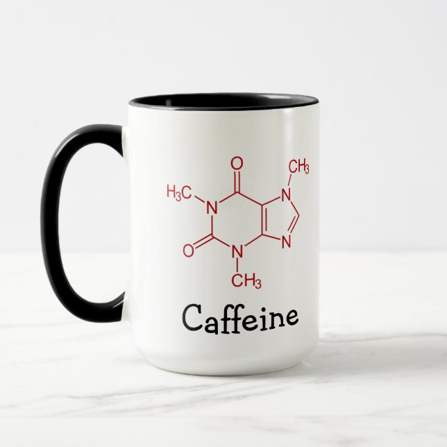 Caneca Red Caffeine Molecule (Esquerda)