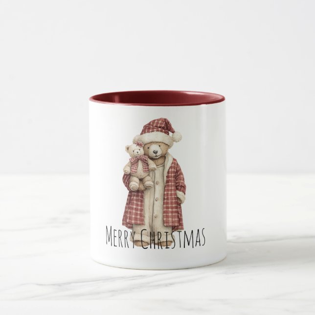 Caneca Red Cream Christmas Teddy Bears (Centro)
