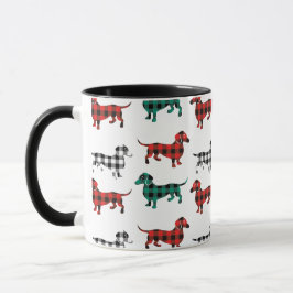 Caneca Red Flannel Christmas Dachshances