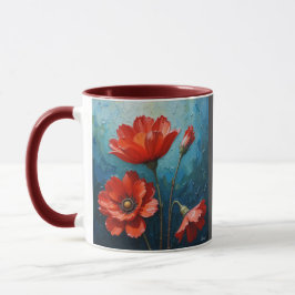Caneca Red Flowers Joy