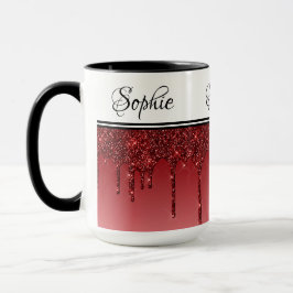 Caneca Red Glitter Drives Mug