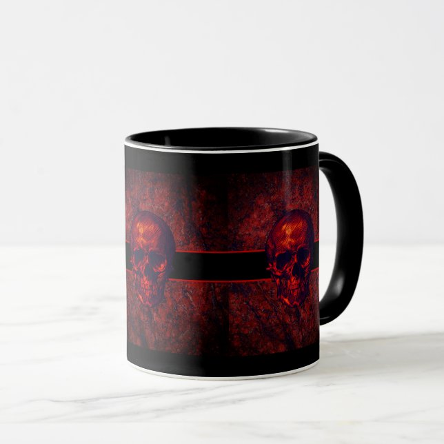 Caneca Red Halloween e Black Skull Mug (Frente Esquerda)