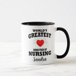 Caneca Red Heart Angel Wings Diretor de Enfermagem