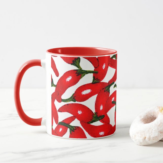 Caneca Red Hot Peppers Spicy  (Com Donut)