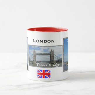 Caneca Red London Combo Mug, 3 painéis de Londres
