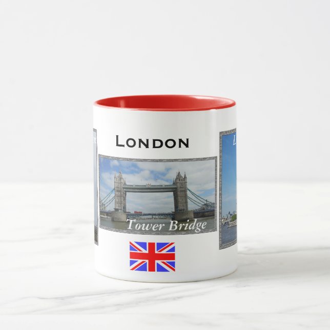 Caneca Red London Combo Mug, 3 painéis de Londres (Centro)