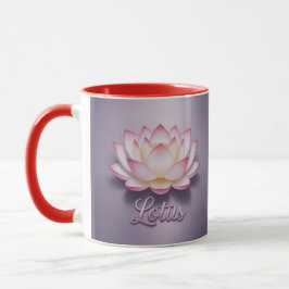 Caneca Red Lotus Flower Meditation Mug