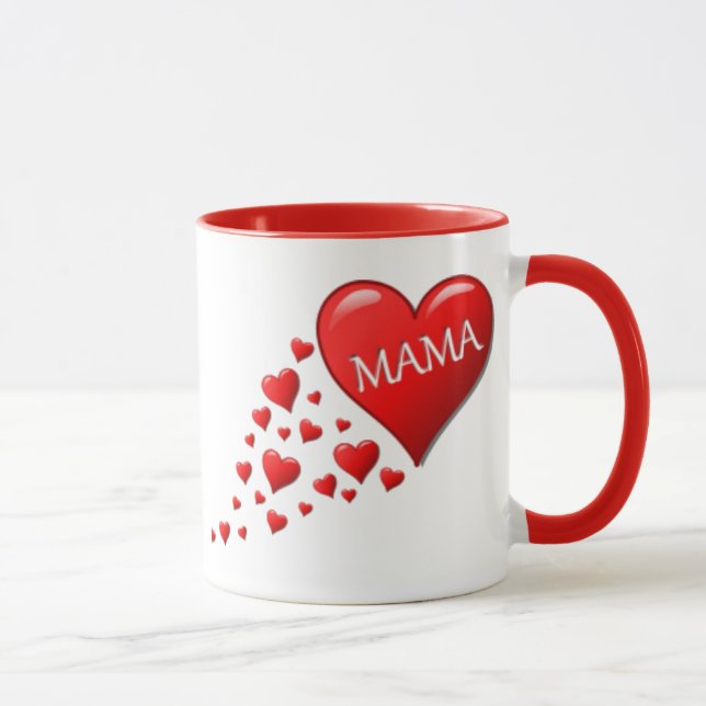 Caneca Red Mama Hearts (Direita)