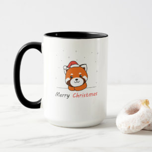 Caneca Red Panda Christmas Snow Winter Animais Pandas