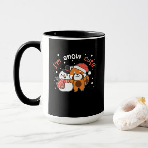 Caneca Red Panda, sou Snow Cute Snowman Snow Pun