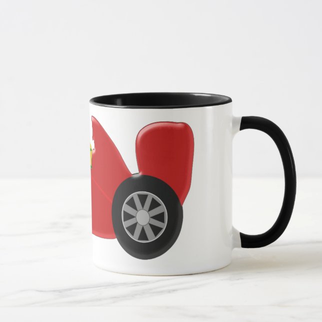 Caneca Red Racing Car Apenas Adicione Nome (Direita)