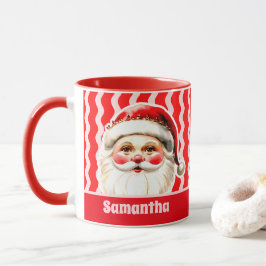 Caneca Red Retro Santa Claus Ric Natal