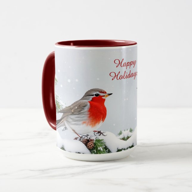 Caneca Red Robin Holiday - Mug Natal (Frente Esquerda)