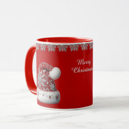 Caneca Red Santa Hat Festa de Natal Mug