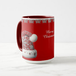 Caneca Red Santa Hat Festa de Natal Mug